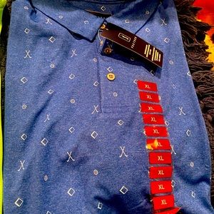 PGA Tour Men's Golf Polo Turkish Sea Heather XL NWT